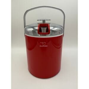 Zojirushi Small Red Stainless Steel Vacuum Insulated Ice Pail w/ Tongs Drinkware